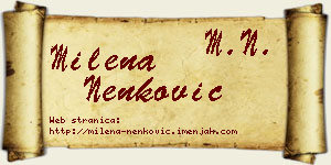Milena Nenković vizit kartica